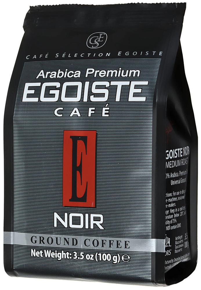 Кофе молотый EGOISTE Noir 100гр Ground Pack #1