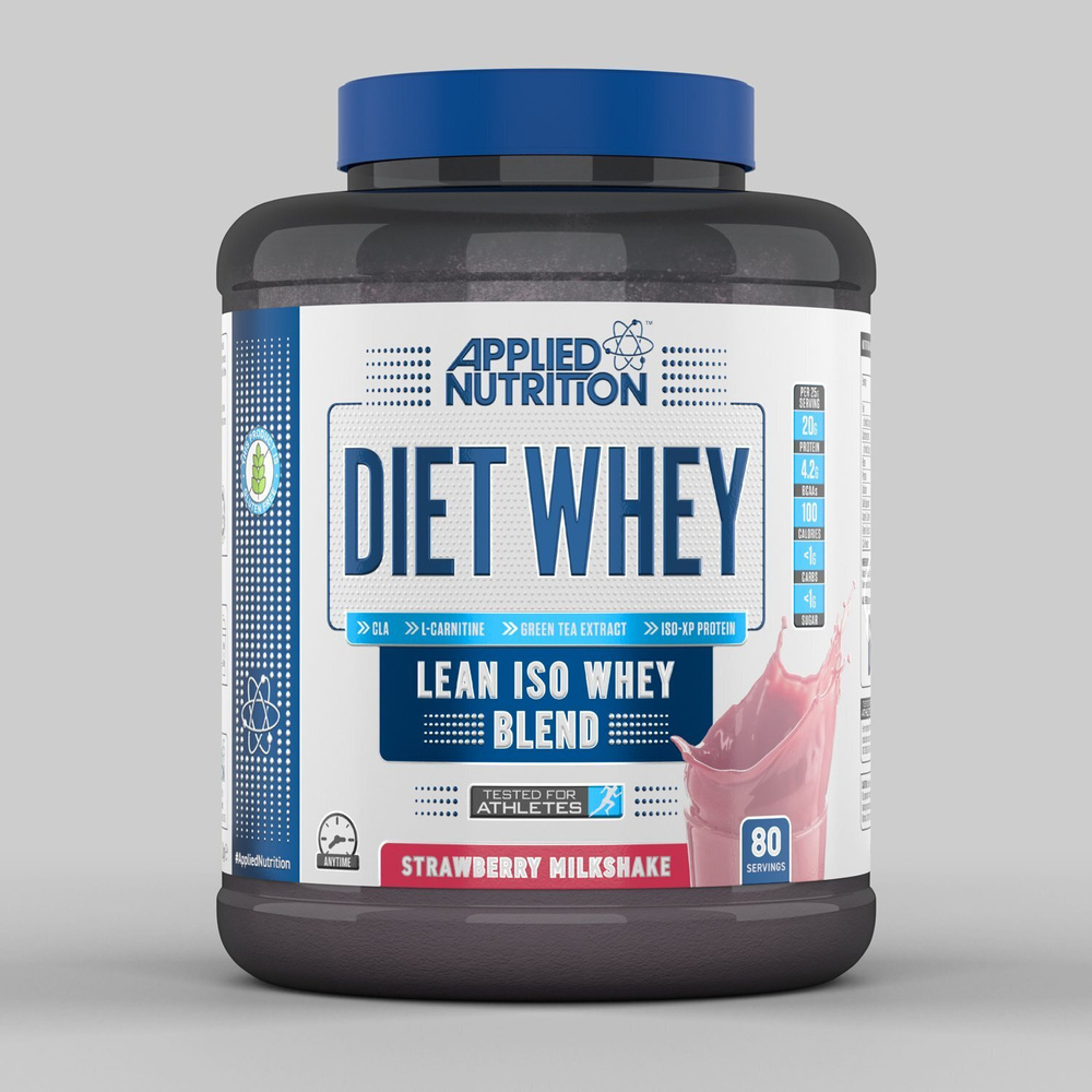 Сывороточный протеин Applied Nutrition DIET WHEY, белковый коктейль для похудения, клубничный молочный #1