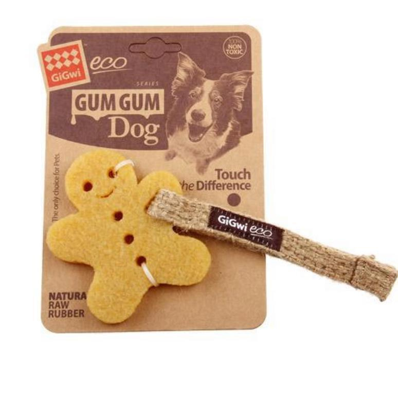 GiGwi Dog Gum Gum / Жевательная игрушка Гигви для собак из эко-резины Пряник 10 см  #1