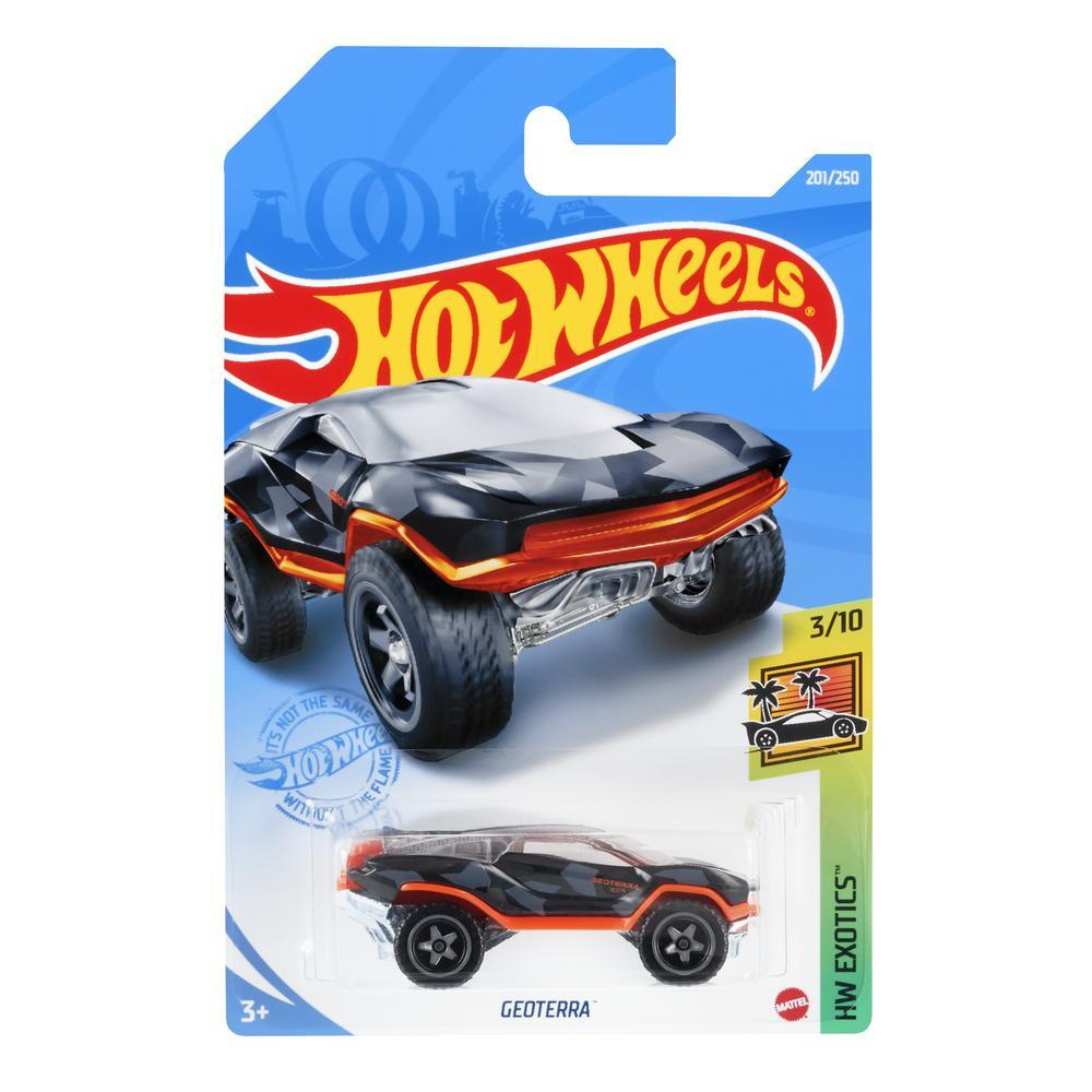 GTC04 Машинка металлическая игрушка Hot Wheels коллекционная модель GEOTERRA черный/оранжевый  #1