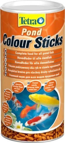Корм для прудовых рыб Pond Colour Sticks, палочки для усиления окраса, 1л  #1