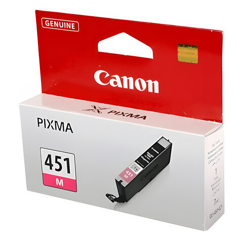 Картридж струйный CANON (CLI-451M) Pixma iP7240 и другие, пурпурный, оригинальный, 6525B001  #1