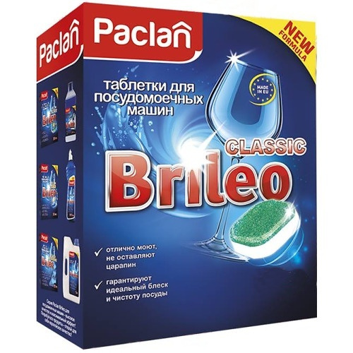 Таблетки для посудомоечных машин PACLAN Brileo Classic, 110 штук (419260)  #1