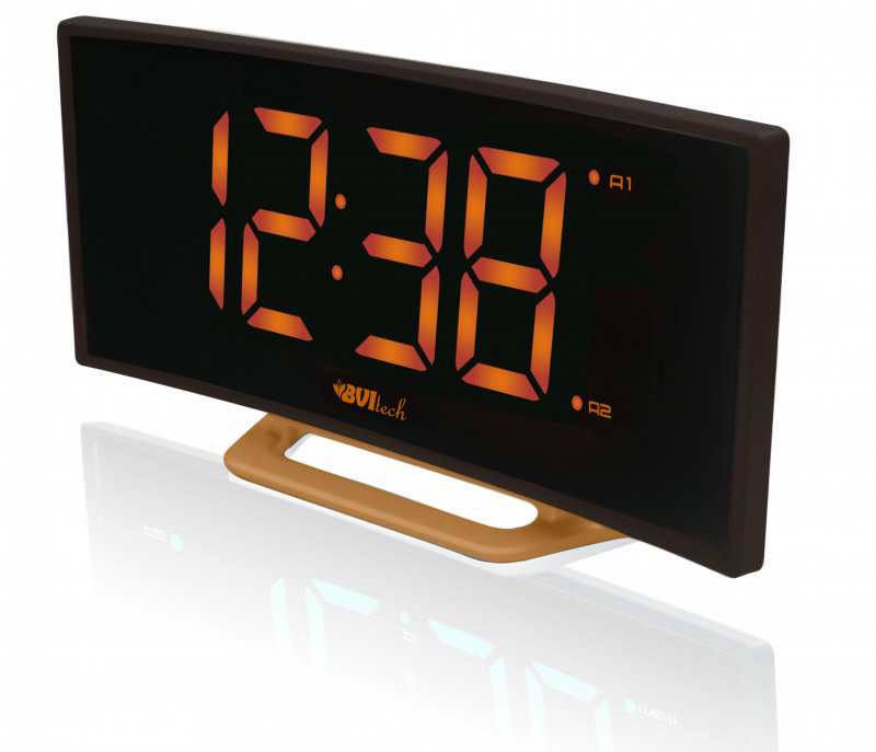 BVItech BV-412Y Электронные сетевые настольные часы с будильником  #1