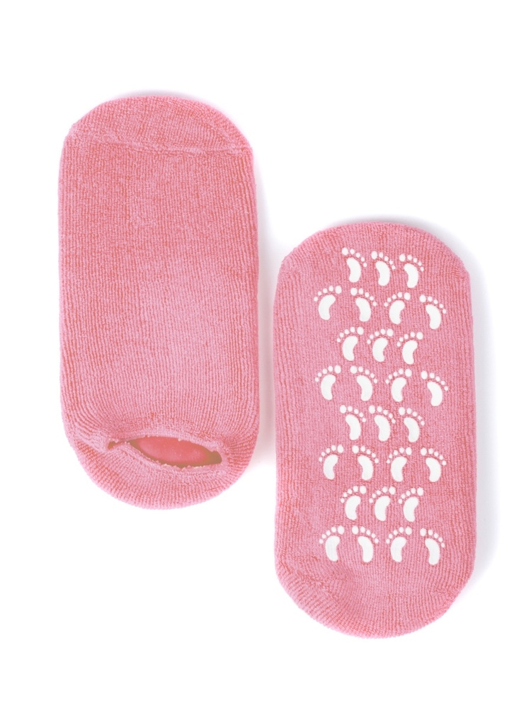Косметические увлажняющие гелевые носочки / Розовый #1