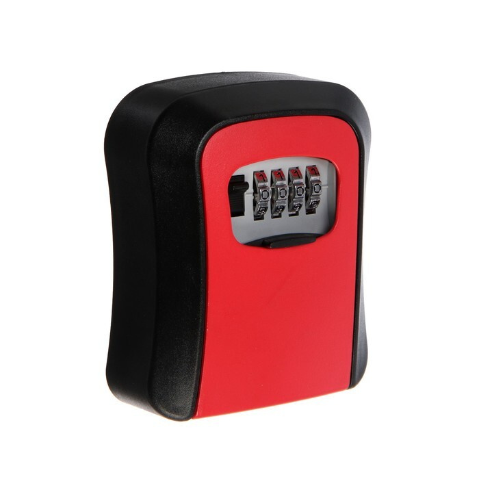 Ключница с кодовым замком, размер 12х9,6х4 см, цвет красный  #1
