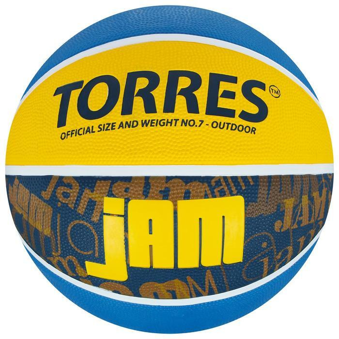 Мяч баскетбольный TORRES Jam, B02047, резина, клееный, 8 панелей, р. 7  #1
