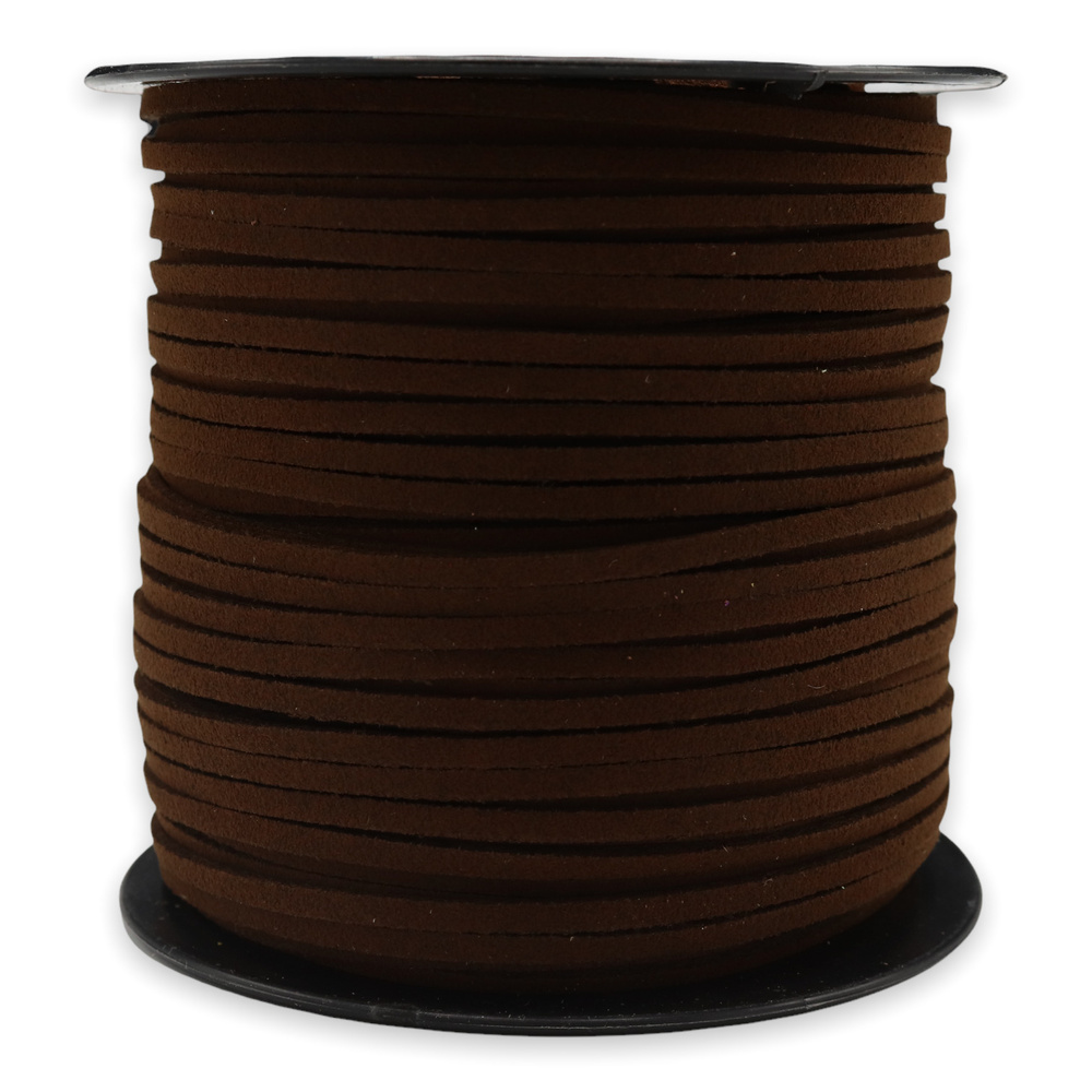 Шнур замшевый (для рукоделия) 2.3х1 мм 80 метров цвет: горький шоколад  #1