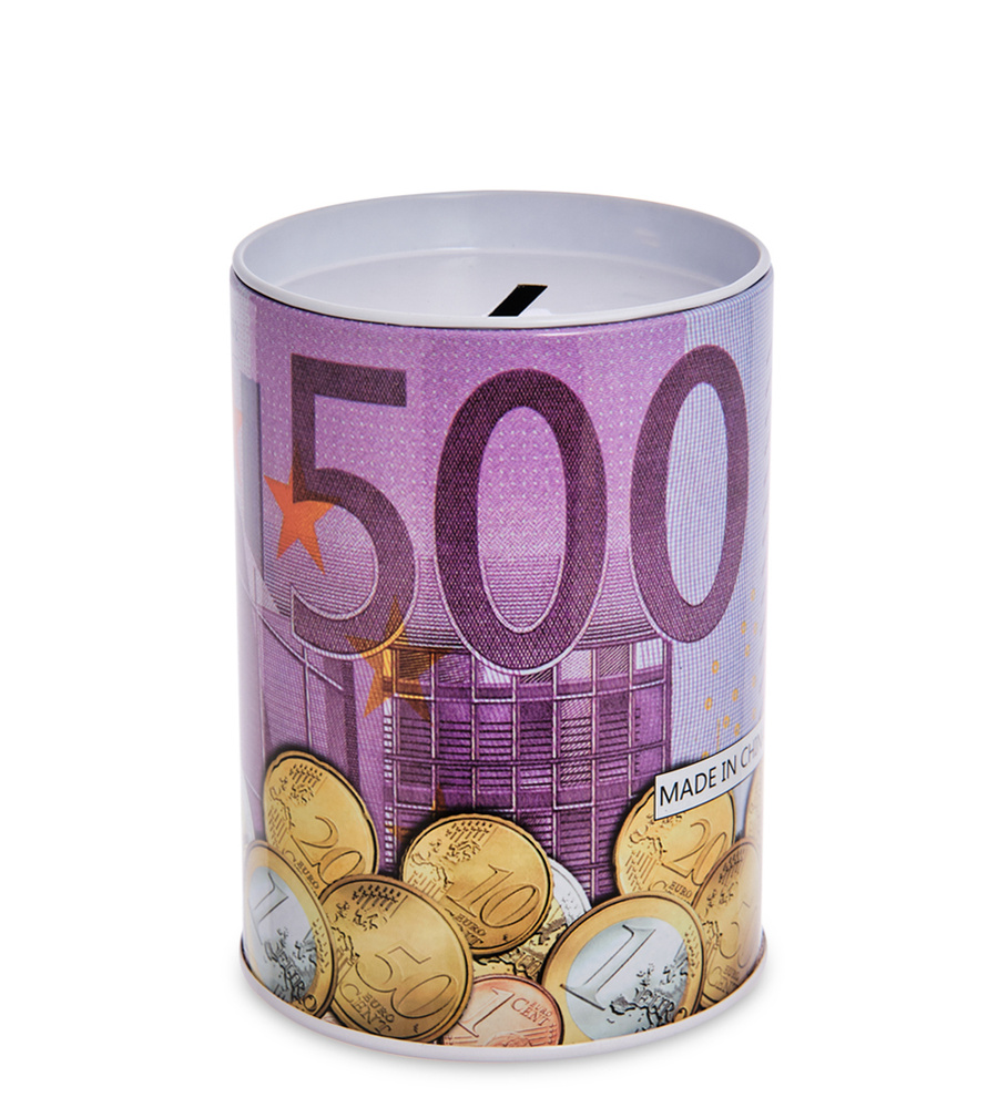 Металлическая копилка "500 Евро" 12см #1