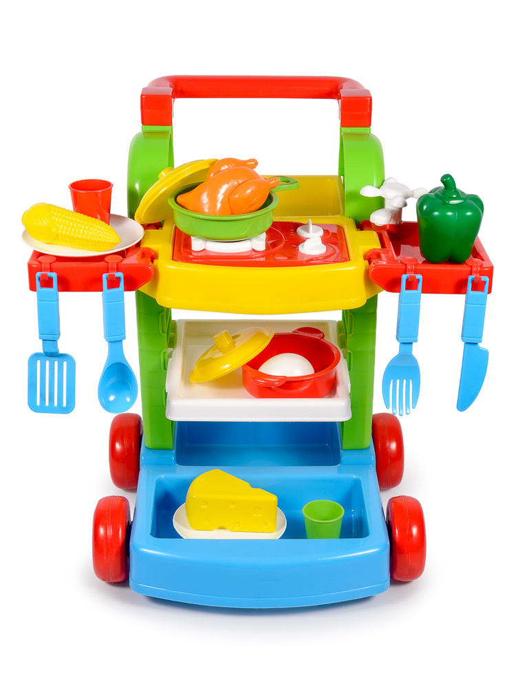 Игровой набор Детская Кухня Green Plast игрушечные продукты посудка  #1