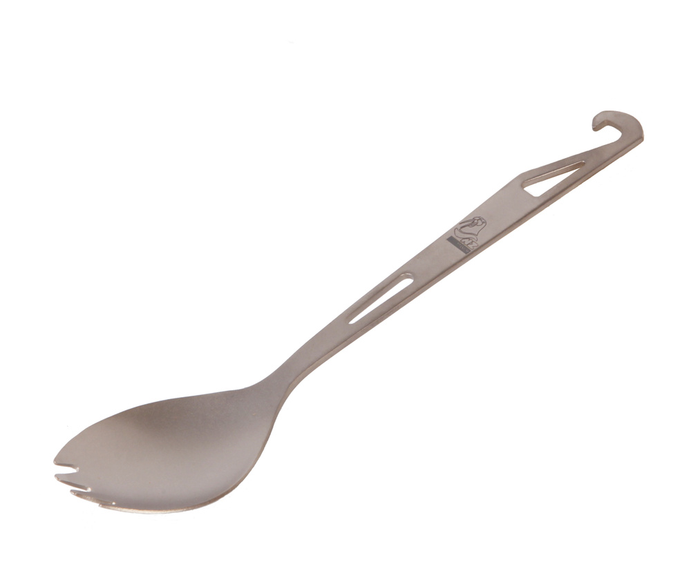 Титановая ложка - вилка (Спорк) NZ TC-311 Titanium Spork With Cover Opener #1