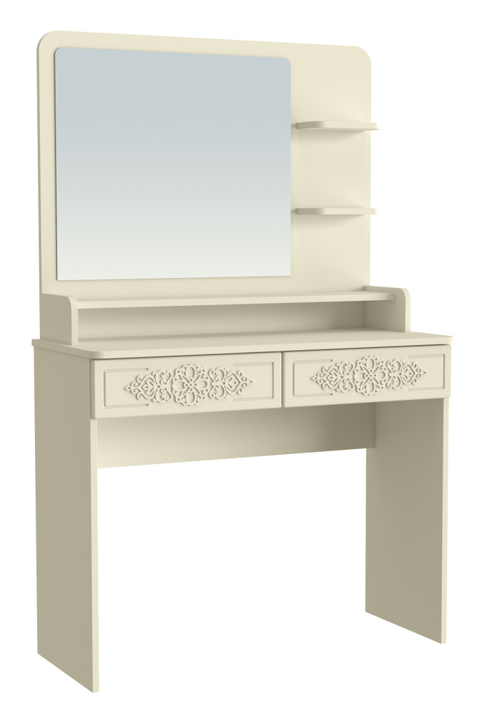 Туалетный столик с зеркалом Ассоль ТСН-3 ваниль #1