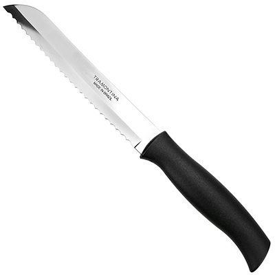 "Tramontina Athus" Нож для хлеба 18см пластмассовая ручка с зубчиками (Бразилия)  #1