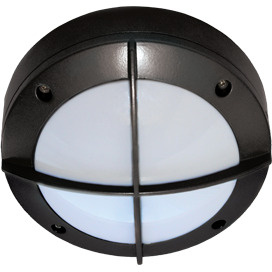 Ecola Уличный светильник GX53 LED B4143S накладной IP65 матовый Круг с решеткой алюминий 145x145x65_черный #1