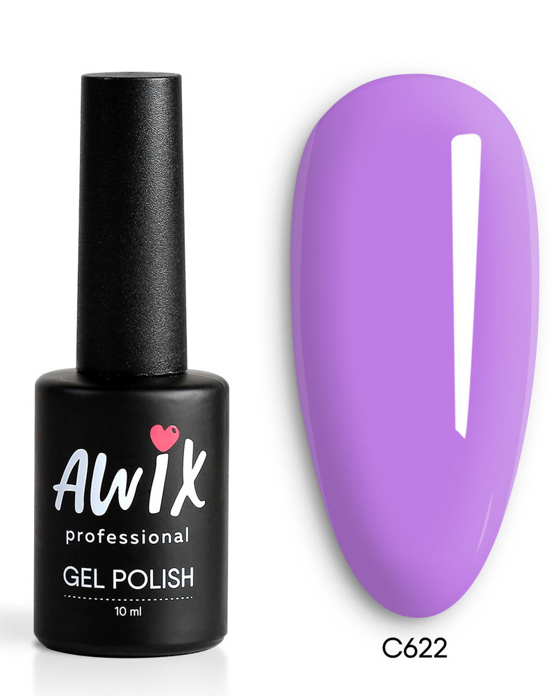Awix, Гель лак Classic №622, 10 мл светло-фиолетовый, классический однослойный  #1