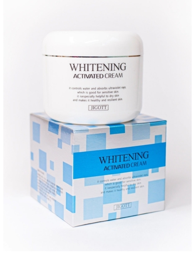 Jigott, Антивозрастной крем для лица осветляющий Whitening Activated Cream, 100 мл  #1