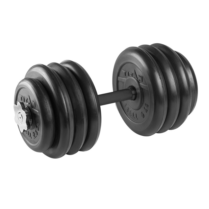 Гантель разборная 37,5 кг TITAN Barbell - d31, Комплектация №2 с обрезиненной ручкой  #1