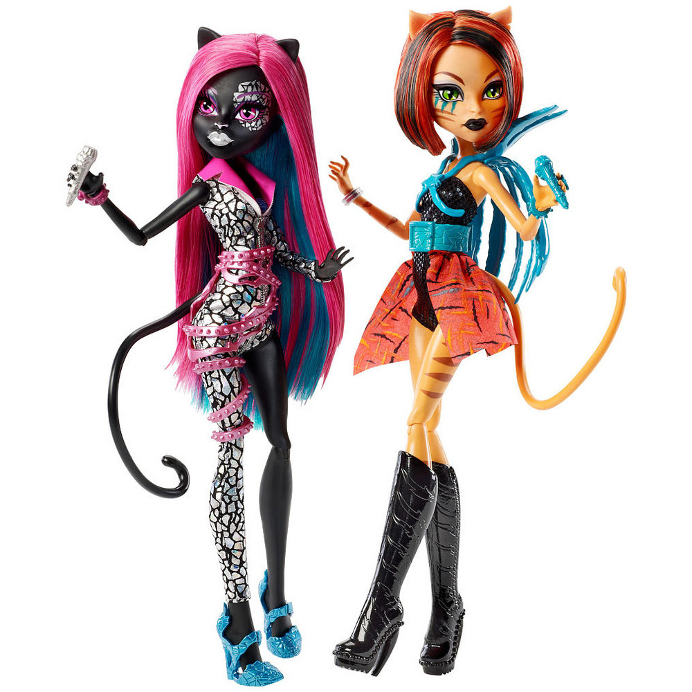 Monster High Mattel Набор из 2 кукол Кэти Нуар и Торалей Страйп из серии Пугающие Рокеры, Монстр Хай. #1