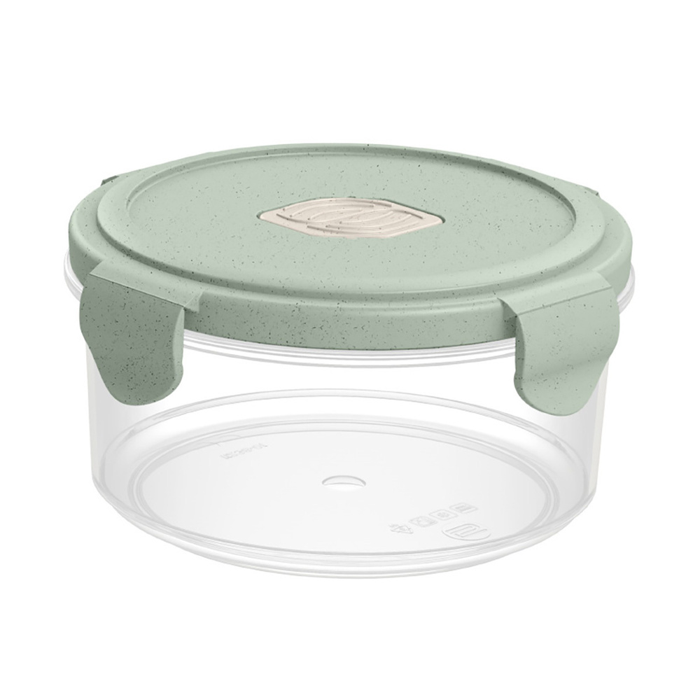 Контейнер Phibo Eco Style, круглый с клапаном, 0,55 л, зеленый флэк  #1