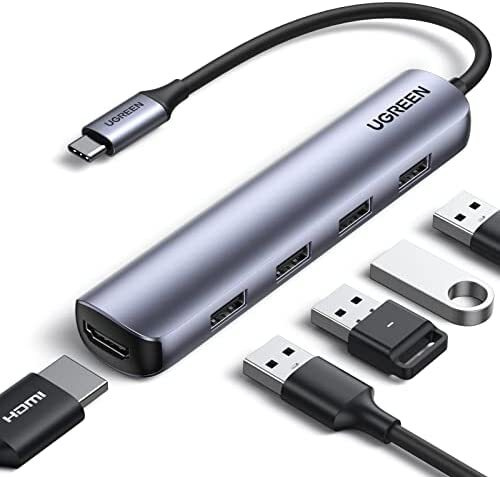 Адаптер Ugreen CM417 USB-C 5 в 1 HDMI, 4x USB 3.0 #1