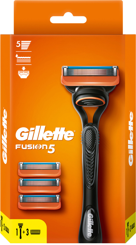 Gillette Fusion5 Мужская бритва, 4 кассеты, с 5 лезвиями, c точным триммером для труднодоступных мест #1