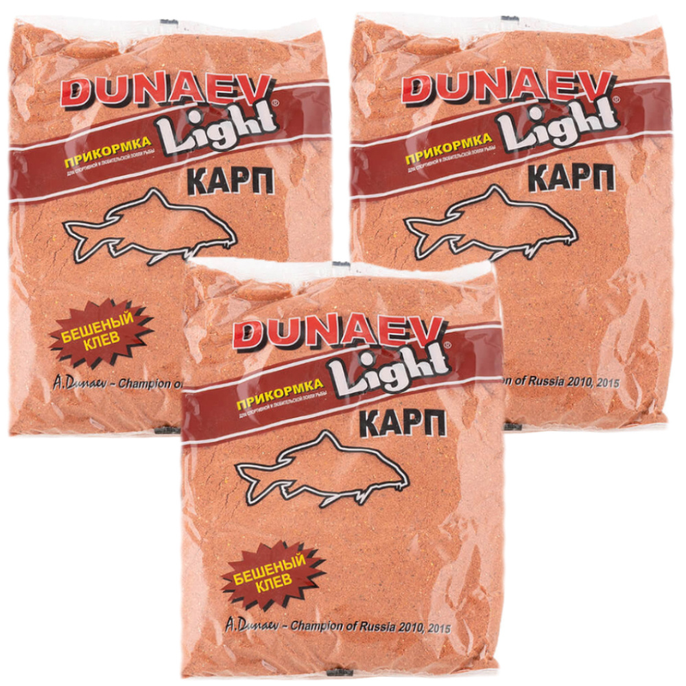 Прикормка Dunaev LIGHT Карп (3 упаковки/ 2.25 кг) #1