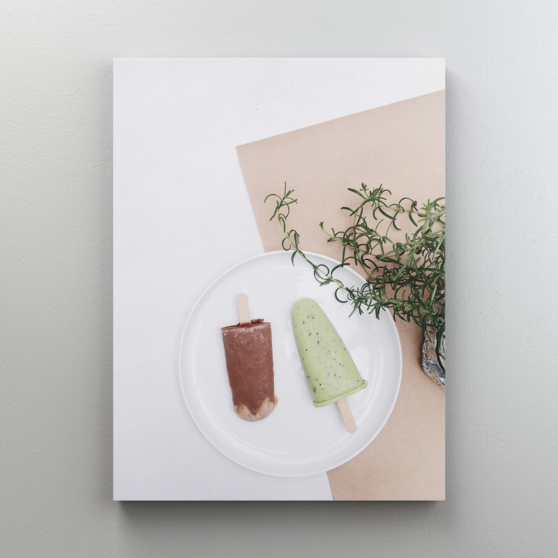 Интерьерная картина на холсте "Шоколадное и фруктовое мороженное" на подрамнике 75x100 см  #1