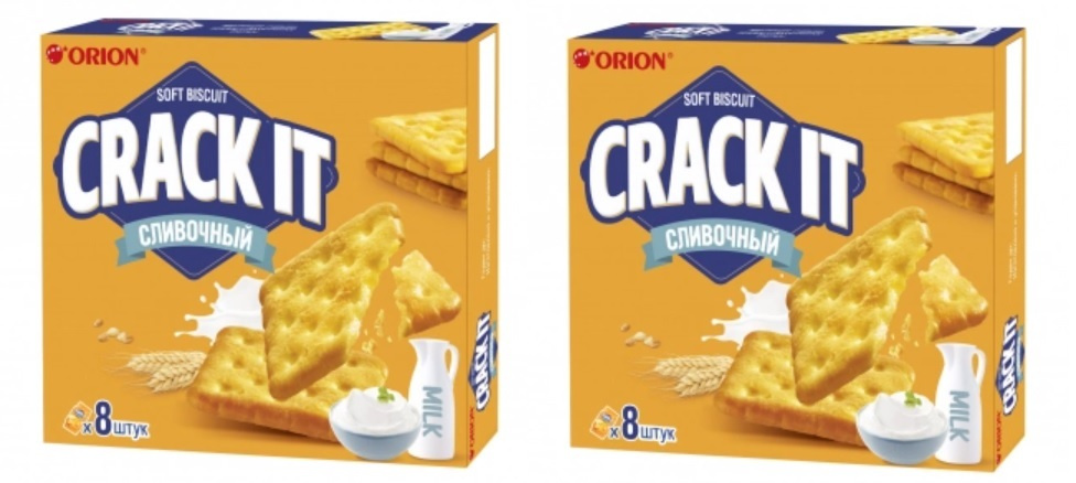 Печенье затяжное Orion Crack It Сливочный, 160 г, 2 шт #1