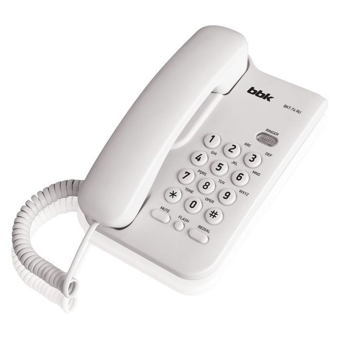 Проводной телефон BBK BKT-74 белый #1