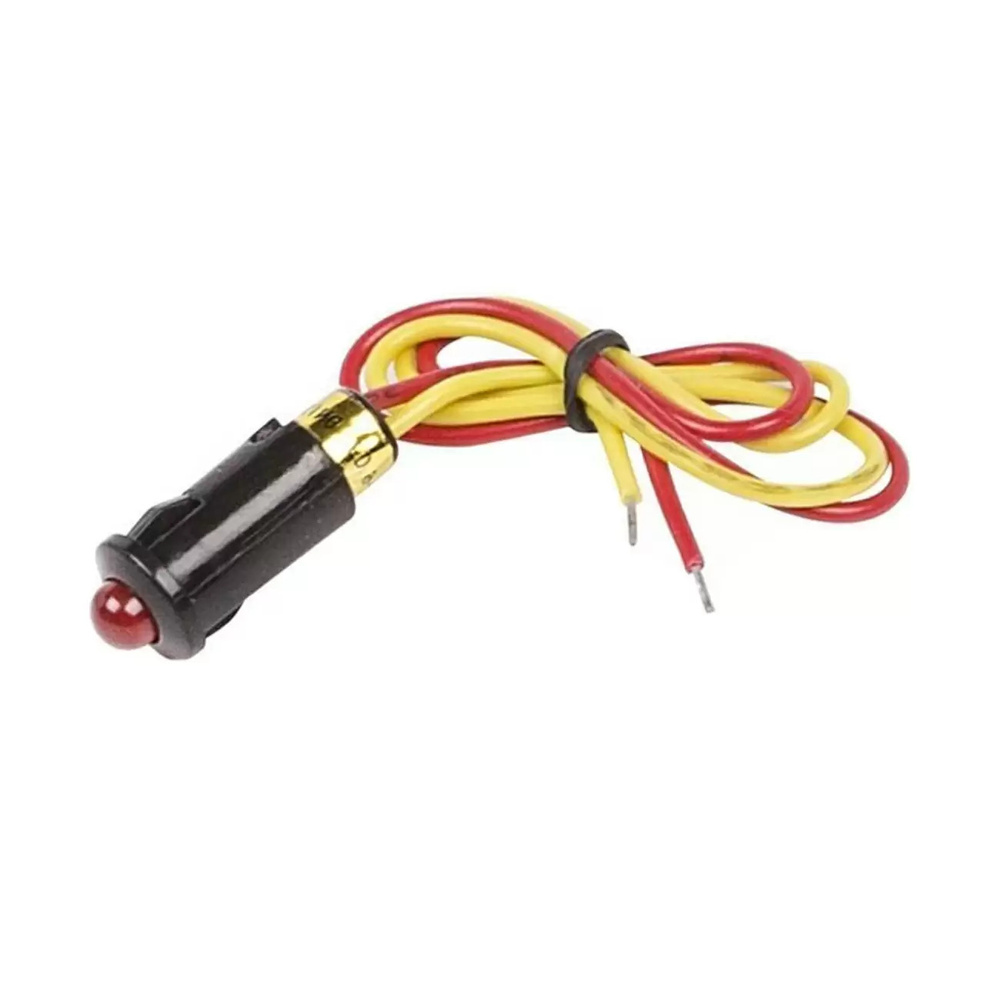 Индикатор Rexant, D8, 12 В, красный LED, с проводом #1