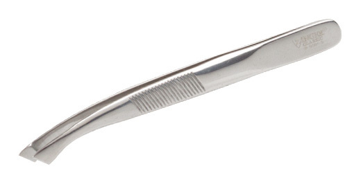 Zinger Пинцет для бровей изогнутый скошенный (B-5561-S), инструмент для выщипывания и коррекции бровей #1