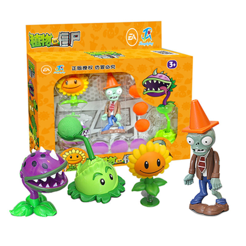 Набор фигурок Plants vs Zombies set K / Растения против зомби (Set. 4-14см )  #1