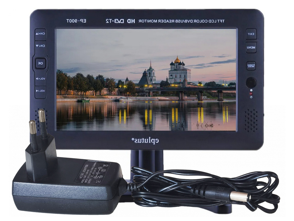 Автомобильный портативный телевизор с DVB-T2 9 Эплутус Модель EP-900T (G78302LET), черный. Разрешение #1