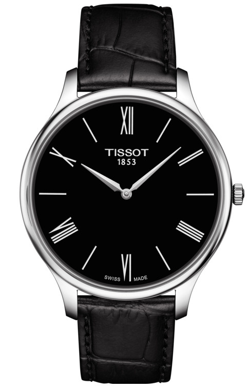 Швейцарские кварцевые часы Tissot Tradition 5.5 T063.409.16.058.00 на кожанном браслете, с водозащитой #1