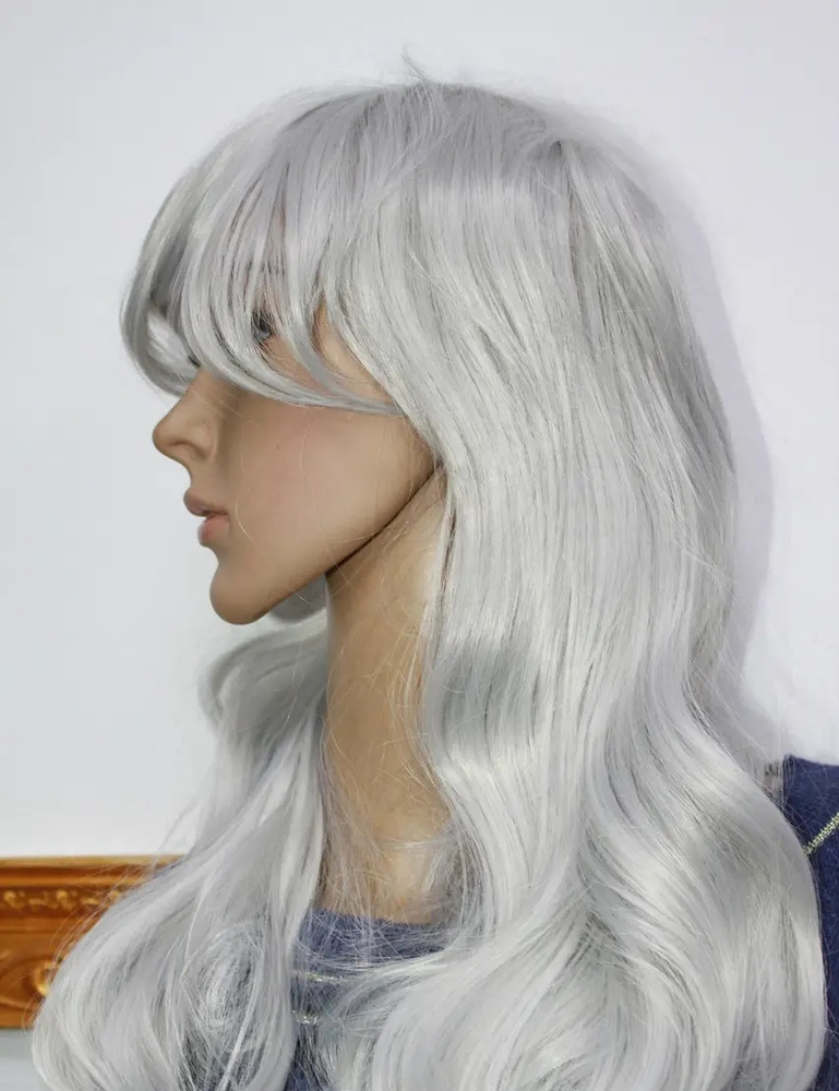 Карнавальный парик Newstyle Белый, длина 50 см. #1