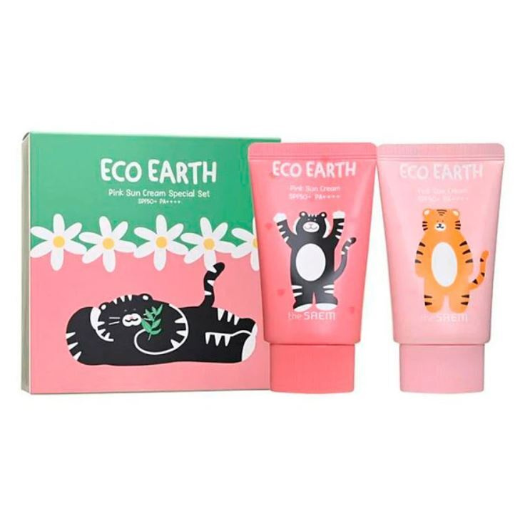 The Saem Eco Earth Pink Sun Cream Special Set набор солнцезащитных кремов  #1