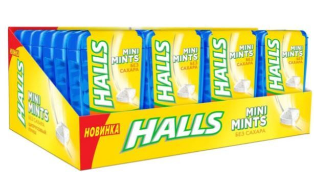 Леденцы Halls Mini Mints, цитрусовый пунш , 12,5 г х 24 шт #1