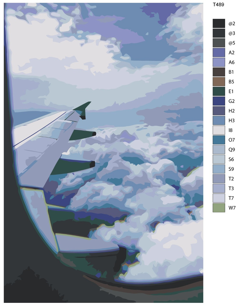Картина по номерам T489 "Вид из окна иллюминатора" 60x90 #1