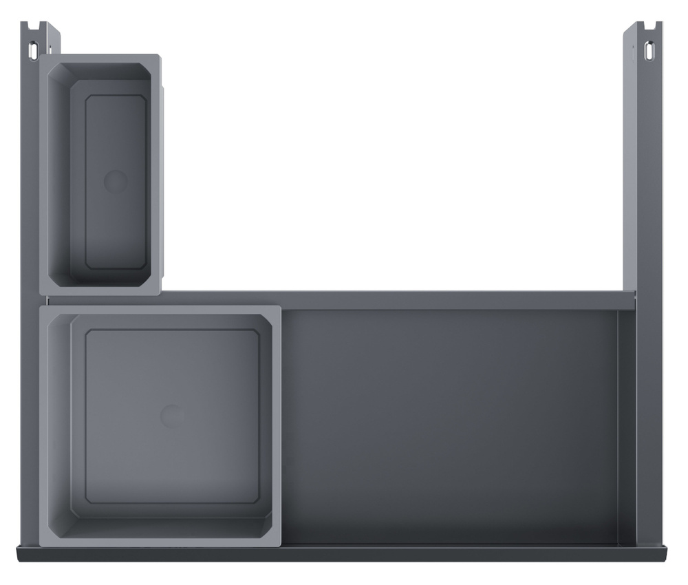 Выдвижной ящик ENVI DRAWER с двумя лотками под мойку на выдвижной фасад 600мм, цвет серый  #1