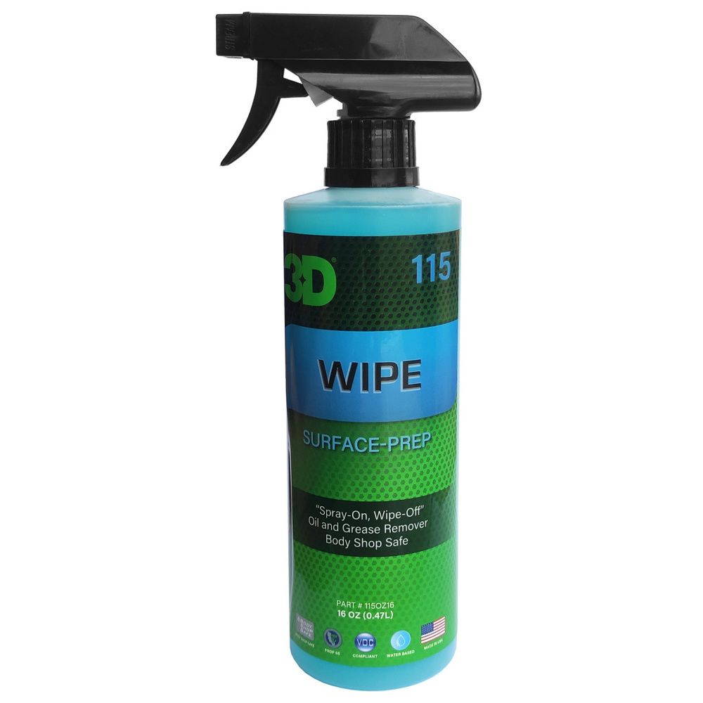 очиститель-обезжириватель 115 для подготовки поверхности к нанесению защитных покрытий WIPE 3D (спрей, #1