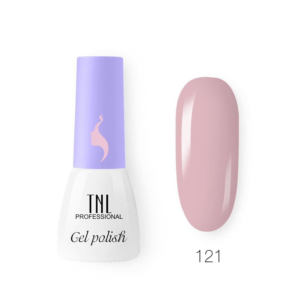 TNL Гель лак для ногтей розовый бежевый 8 Чувств Mini №121 (3,5 мл.) нюдовый  #1