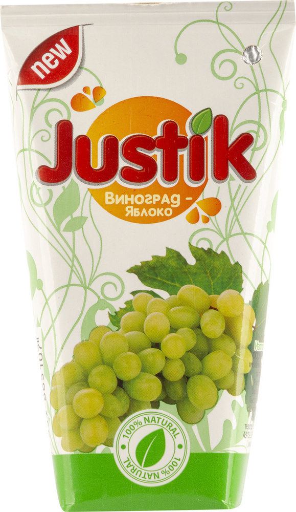 Нектар Justik виноградно-яблочный осветленный 0,2л #1