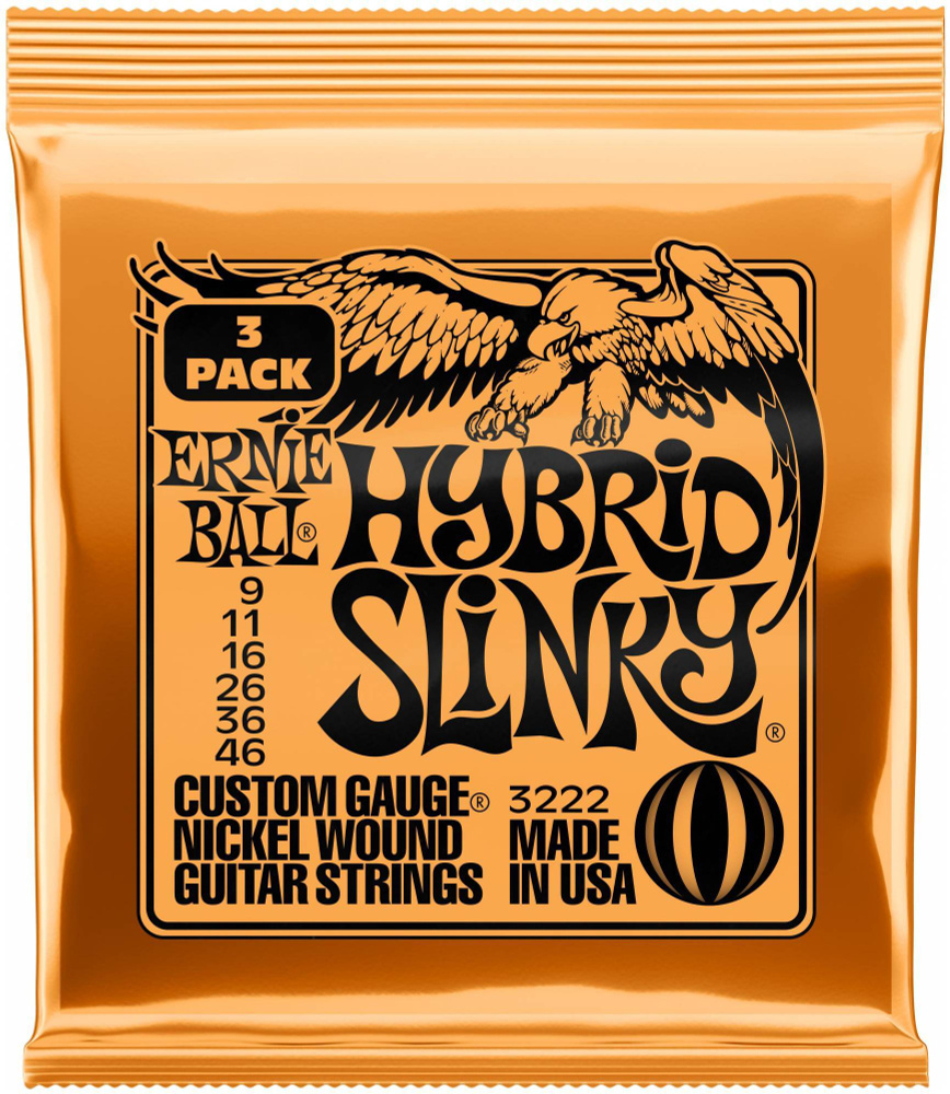 ERNIE BALL 3222 Nickel Wound Slinky Hybrid 9-46 Струны для электрогитары #1