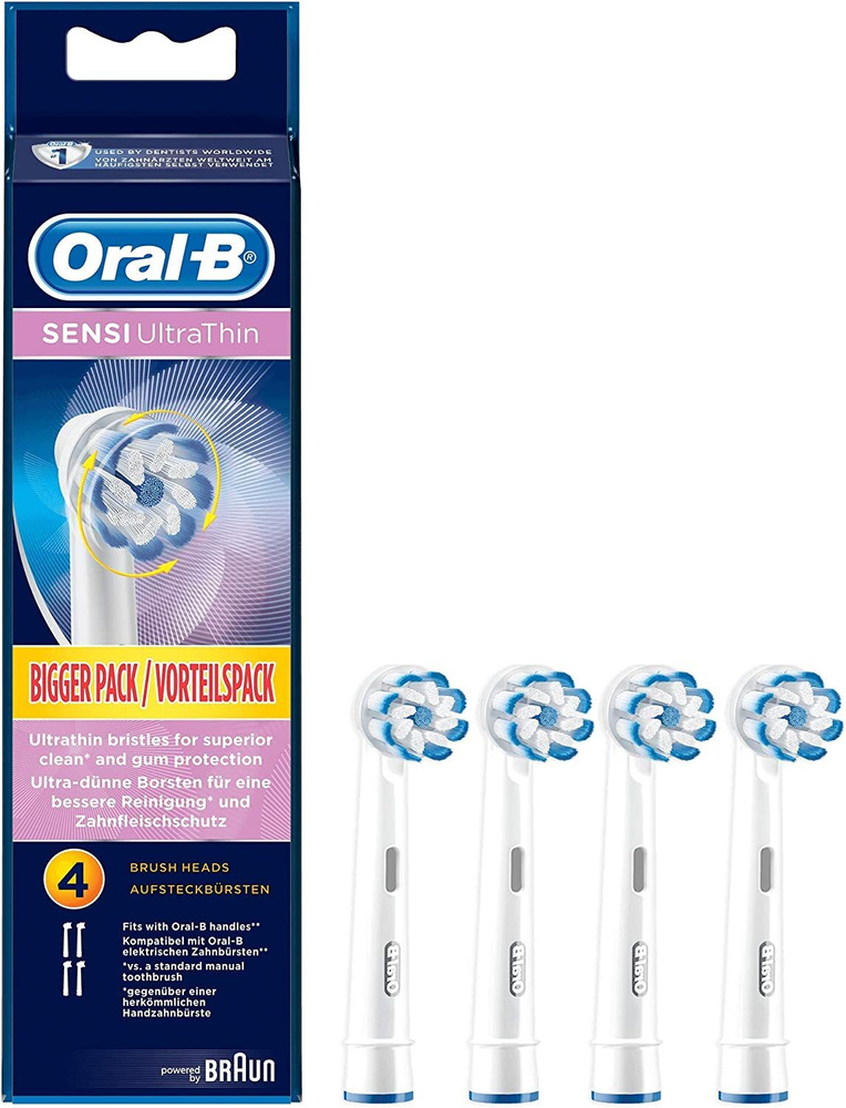 Сменные насадки для электрических зубных щеток Oral-B sensi uitrathin, 4 шт. в упаковке  #1