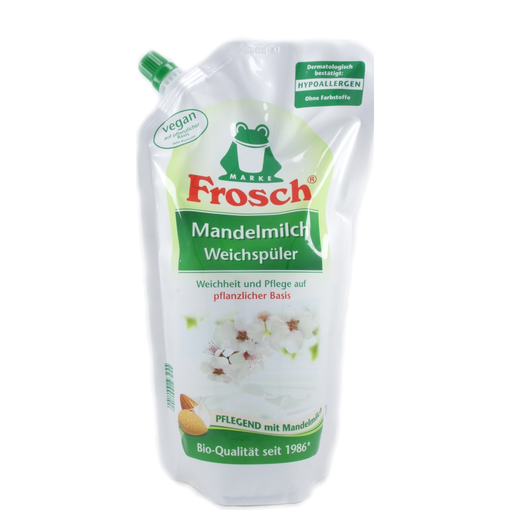 Frosch Концентрированный ополаскиватель для белья Миндальное молочко 1 л в мягкой упаковке  #1