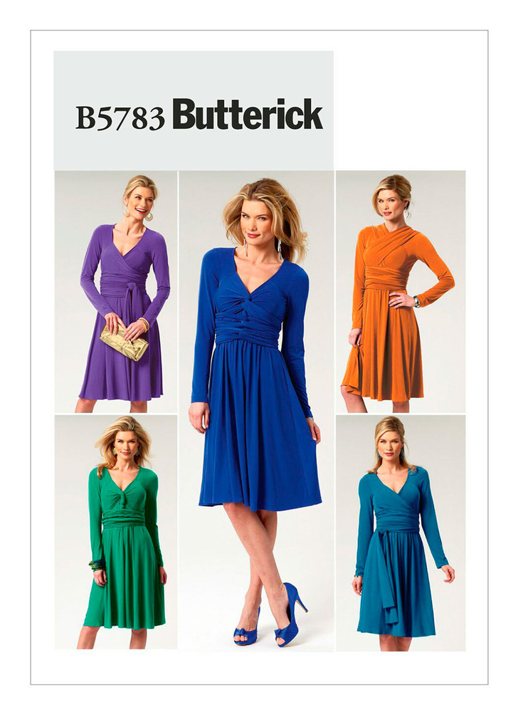 Выкройка Butterick №5783 Платье с драпировкой #1