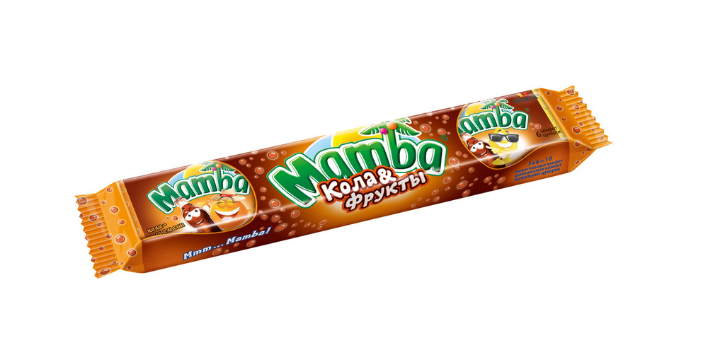 Конфеты Mamba Кола и фрукты жевательные, 80 г #1