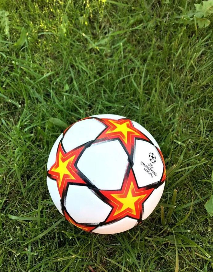 Футбольный мяч Лига Чемпионов, 5 размер, оранжевый, белый  #1