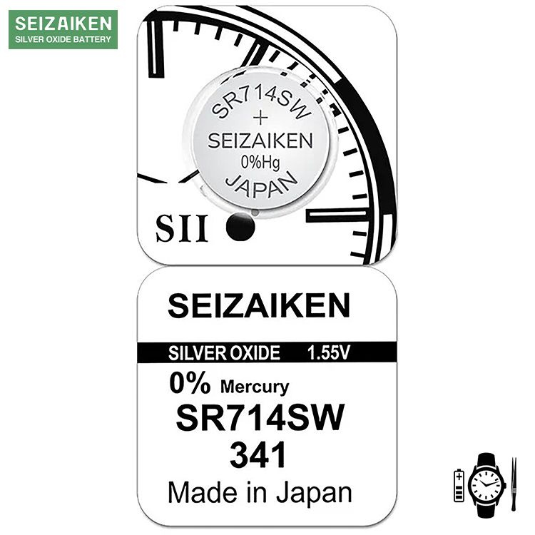 seizaiken Батарейка 341 (SR714), Оксид-серебряный тип, 1,55 В, 1 шт #1