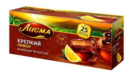 Чай "Лисма" Крепкий Лимон 25пак*1,5гр. 7шт. #1